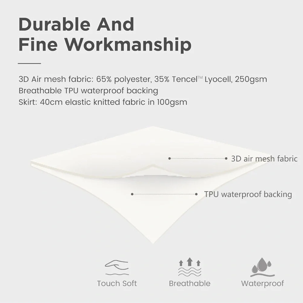 Waterproof White Mattress Protector